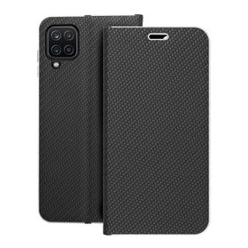 Etui z klapką na Samsung A12 / M12 Luna Book Carbon czarne