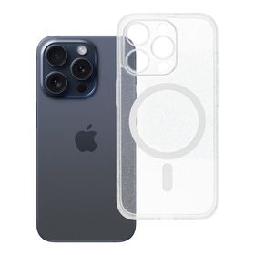 Etui na iPhone 15 PRO Clear Mag Cover - Glitter (Str / Camera Protection) zgodne z MagSafe transparentne glitter