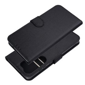 Etui z klapką na Samsung A56 4Card RFID antykradzieżowe tech fabric czarne