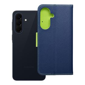 Etui z klapką na Samsung A57 5G Fancy Book granatowo-limonkowe
