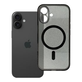 Etui na iPhone 16 Clear Mag Cover - Glitter (Str / Camera Protection) zgodne z MagSafe czarne glitter