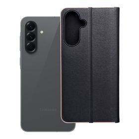 Etui z klapką na Samsung A56 5G Luna Book Gold czarne
