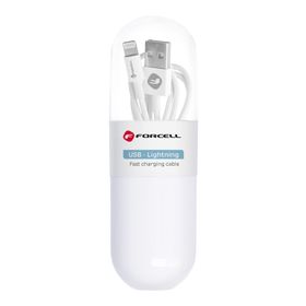 Kabel USB A do Lightning Forcell F-Energy 1A Tuba 1 m C316 biały