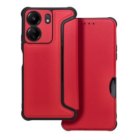 Etui z klapką na Xiaomi Redmi 13C Razor Book czerwone