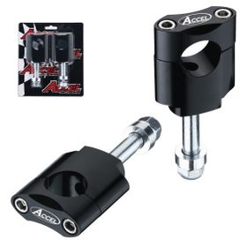 ACCEL MOCOWANIE/PODWYŻKI KIEROWNICY (22,2MM) WYS. 45MM ZE ŚRUBĄ M12 KOLOR SREBRNY (BM-13SV22)
