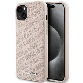 KARL LAGERFELD futerał do IPHONE 15 KLHCP15SPQKPMP (Quilted Pattern) różowy