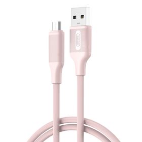 XO kabel NB265 USB - microUSB 1,0m 2,4A różowy