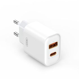 XO ładowarka sieciowa CE12 PD QC 3.0 20W 1x USB 1x USB-C biała