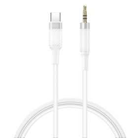 XO kabel audio NB-R279B USB-C - jack 3,5mm 1,0m biały