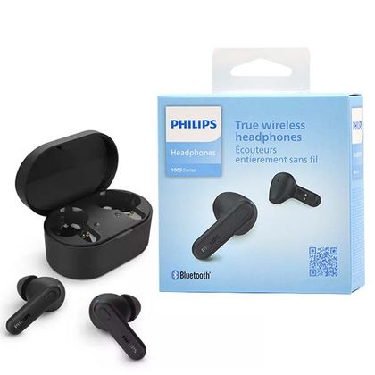SŁUCHAWKI PHILIPS DOUSZNE BEZPRZEWODOWE BLUETOOTH TRUE WIRELESS TWS CZARNE TAT1138BK
