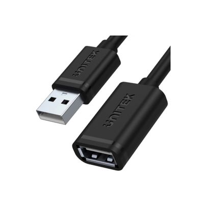 UNITEK PRZEWÓD PRZEDŁUŻACZ USB-A - USB-A CZARNY 2.0 AM-AF 2M