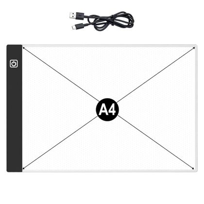 TABLICA DO RYSOWANIA DESKA KREŚLARSKA KALKA TABLET GRAFICZNY A4 LED - USZKODZONE PUDEŁKO