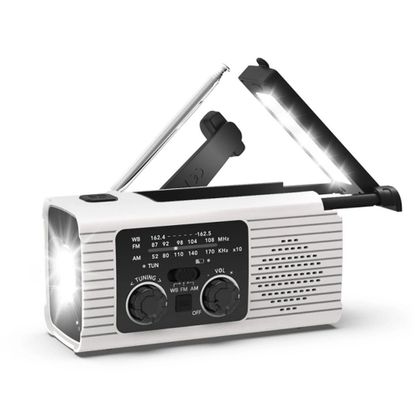 RADIO PRZENOŚNE Z LATARKĄ 4000 mAh YX318 BIAŁY
