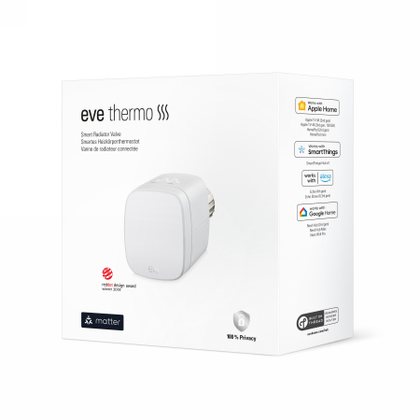 Eve Thermo Matter 4gen - inteligentny termostat (kompatybilność: Apple Home, Samsung SmartThings, Alexa, Google Home, Home Assistant) [eol]