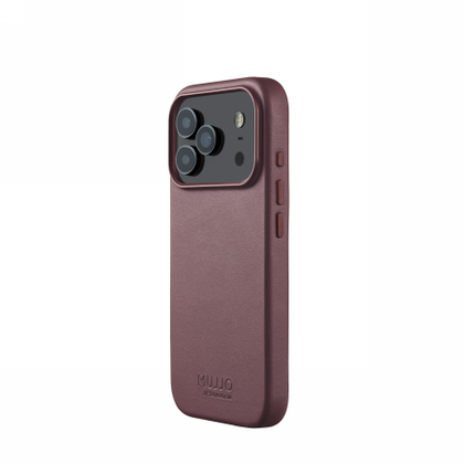 Mujjo Leather Case - etui skórzane do iPhone 18 Pro / 17 Pro kompatybilne z MagSafe (bronze red)