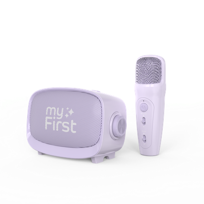 myFirst Voice 2 - zestaw do karaoke dla dzieci - mikrofon i głośnik bezprzewodowy z efektami modyfikacji dźwięku (purple)