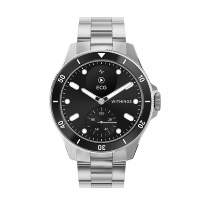 Withings Scanwatch Nova - zegarek z funkcją EKG, pomiarem pulsu, SPO2 i temperatury oraz mierzeniem aktywności fizycznej i snu (42mm, black). Wyrób medyczny