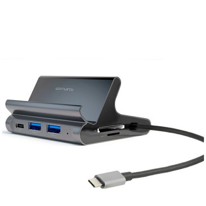 Podstawka pod Tablet/Telefon Hub 4smarts 7w1 DeX 2xUSB-C/2xUSB-A/HDMI/SD/MicroSD/RJ45