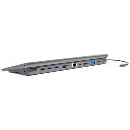 Podstawka pod laptopa HUB 4smarts 11w1 HDMI/VGA/2xUSB-C/3xUSB-A/RJ45/SD/MMC/MicroSD/TF/AUX