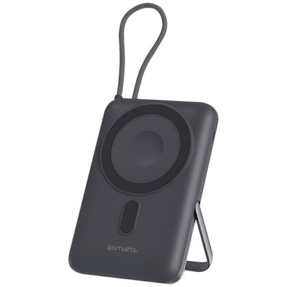 Powerbank bezprzewodowy 4smarts Enterprise Pocket 10000mAh 22.5W Qi2 szary