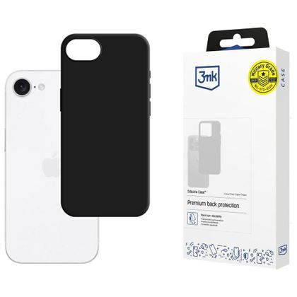 Etui 3MK Silicone Case do iPhone 16e / 17e czarny