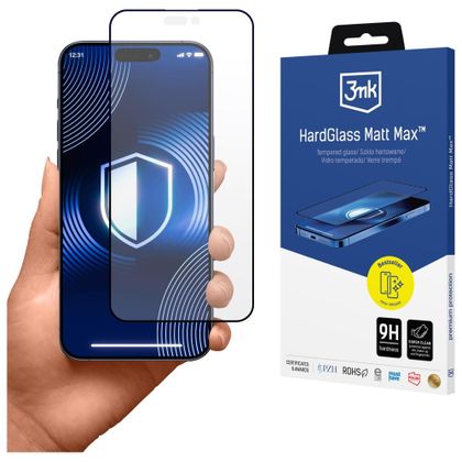 Szkło hartowane 3MK HardGlass Matt Max do iPhone 17 Pro