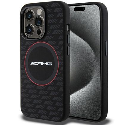 AMG AMHMP15X23SMRK iPhone 15 Pro Max 6.7" czarny/black hardcase Silicone Carbon Pattern MagSafe