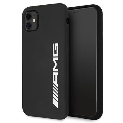 AMG AMHCN61SGLBGN iPhone 11 6,1"czarny/black hardcase Silicone Big Logo