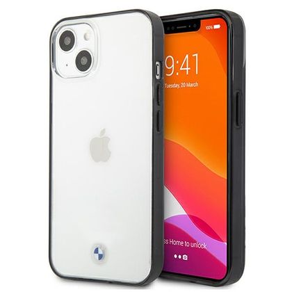 Etui BMW BMHCP13MPCUMRBK iPhone 13 / 14/ 15 6.1" transparent hardcase Signature Collection