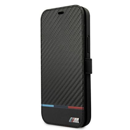 Etui BMW BMBKP13LPUCARTCBK iPhone 13Pro / 13 6,1" czarny/black bookcase M Collection PU Carbon Stripe