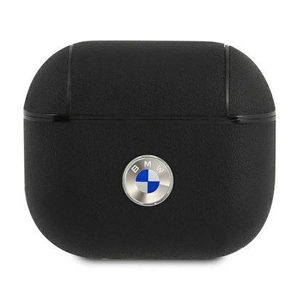BMW BMA3SSLBK AirPods 3 coverczarny/black Geniune Leather Silver Logo