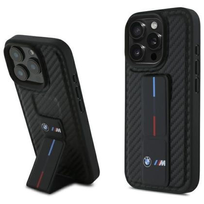BMW BMHCP16XGSPCCK iPhone 16 Pro Max6.9" czarny/black hardcase M Grip Stand Smooth and Carbon