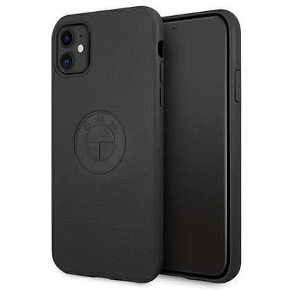 Etui BMW BMHCN61REELK iPhone 116,1"/ Xr czarny/black hardcase Leather Emboss