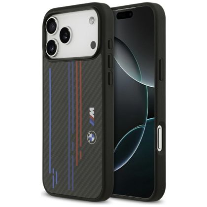 Etui BMW M Kevlar Lines & Logo MagSafe do iPhone 17 Pro Max / 18 Pro Max czarny