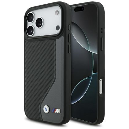 Etui BMW M Carbon Logo MagSafe do iPhone 17 Pro Max / 18 Pro Max antracyt
