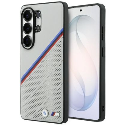 Etui BMW Tricolor Metal Logo MagSafe do Samsung Galaxy S26 Ultra szary