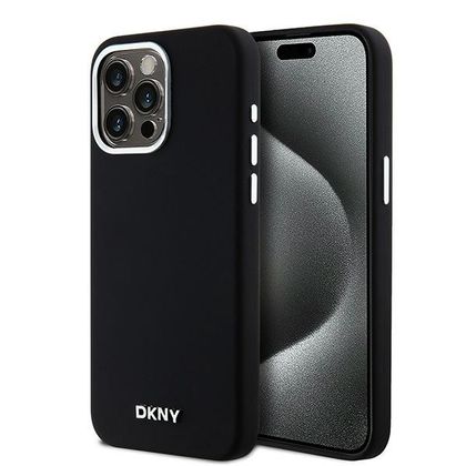 DKNY DKHMP14XSMCHLK iPhone 14 Pro Max6.7" czarny/black hardcase Liquid Silicone Small Metal Logo MagSafe