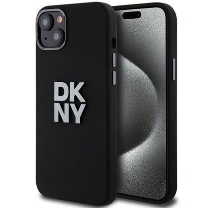 DKNY DKHCP15SSMCBSK iPhone 15 / 14 / 136.1" czarny/black hardcase Liquid Silicone Metal Logo