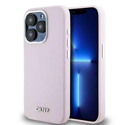 DKNY DKHMP15LSMCHLP iPhone 15 Pro 6.1"różowy/pink hardcase Liquid Silicone Small Metal Logo MagSafe