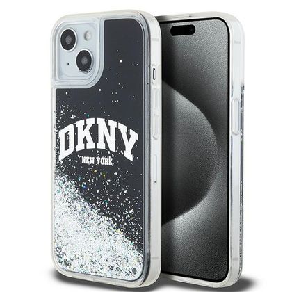 DKNY DKHCP14SLBNAEK iPhone 14 / 15 / 136.1" czarny/black hardcase Liquid Glitter Big Logo