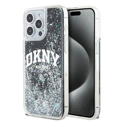 DKNY DKHCP15XLBNAEK iPhone 15 Pro Max6.7" czarny/black hardcase Liquid Glitter Big Logo