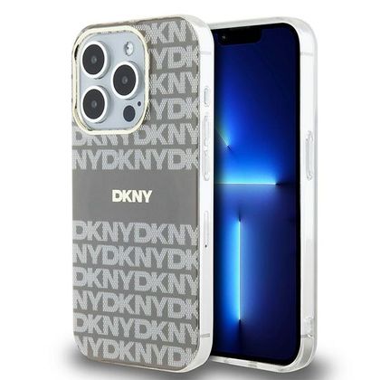 DKNY DKHMP15XHRHSEE iPhone 15 Pro Max6.7" beżowy/beige hardcase IML Mono & Stripe MagSafe