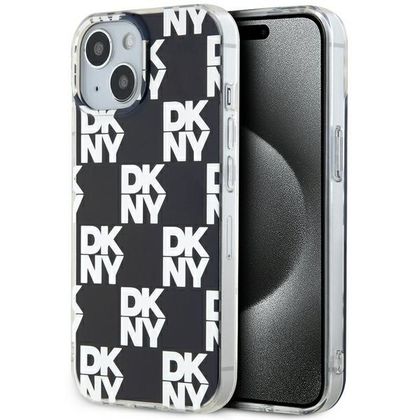 DKNY DKHCP15SHDLCEK iPhone 15 / 14 / 136.1" czarny/black hardcase IML Checkered Mono Pattern