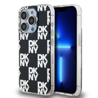 DKNY DKHCP15LHDLCEK iPhone 15 Pro6.1" czarny/black hardcase IML Checkered Mono Pattern