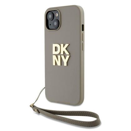 DKNY DKHCP15SPBSWSE iPhone 15 / 14 / 136.1" beżowy/beige hardcase Wrist Strap Stock Logo