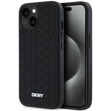 DKNY DKHCP15S3DRPWK iPhone 15 / 14 / 136.1" czarny/black hardcase 3D Rubber Repeat Pattern