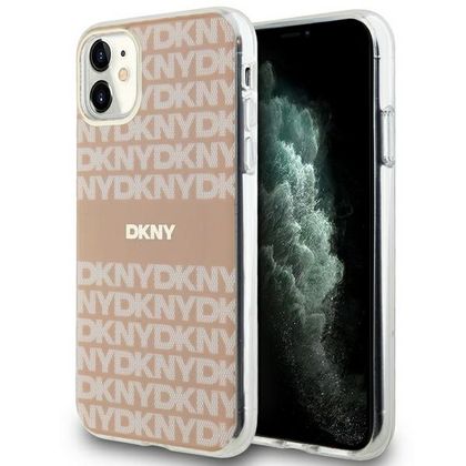 DKNY DKHMN61HRHSEP iPhone 11 / Xr6.1" różowy/pink hardcase IML Mono & Stripe MagSafe