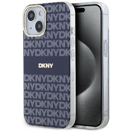 DKNY DKHMP15SHRHSEB iPhone 15 / 14 / 136.1" niebieski/blue hardcase IML Mono & Stripe MagSafe