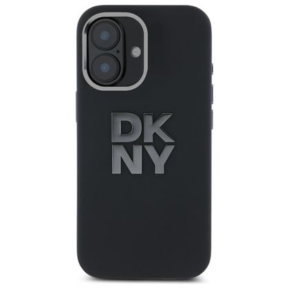 DKNY DKHCP16SSMCBSK iPhone 16 6.1" czarny/black hardcase Liquid Silicone Metal Logo