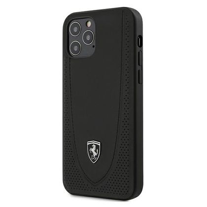 Ferrari FEOGOHCP12MBK iPhone12/12 Pro 6,1" czarny/black hardcase Off Track Perforated
